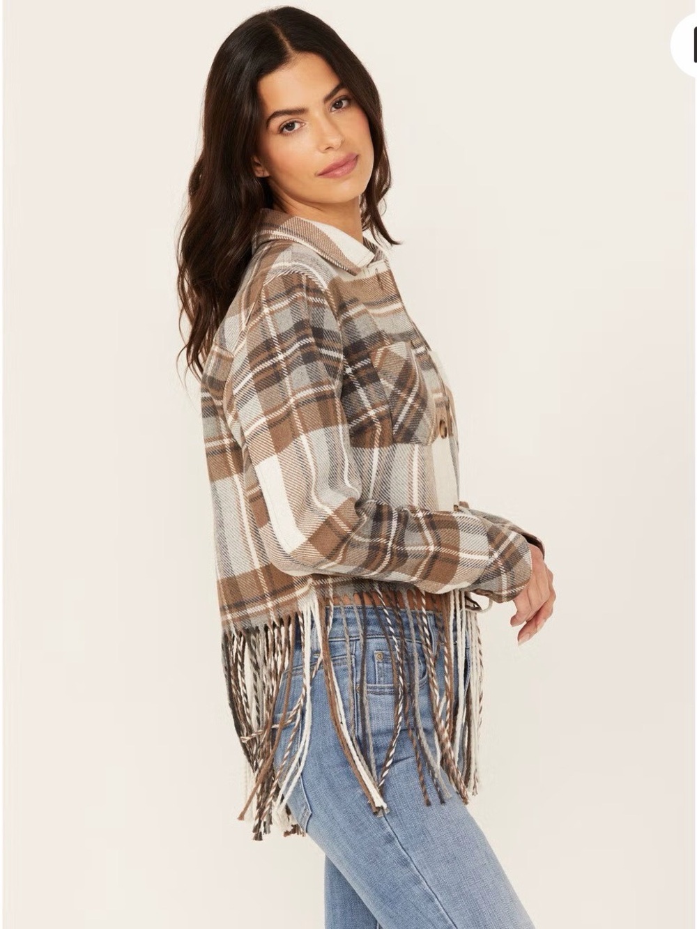 IDYLLWIND WOMEN'S WALKER CROPPED FRINGE JACKET